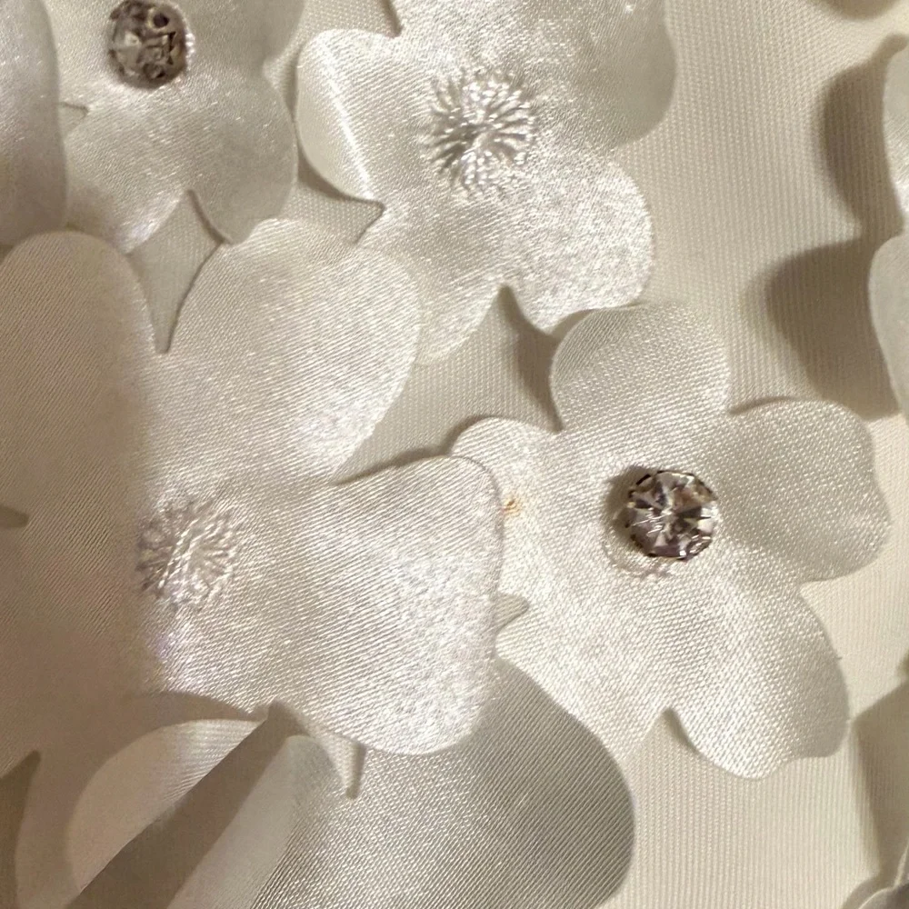 STINE GOYA White Textured Elena Floral Mini Dress Women’s Size XS - Picture 16 of 16